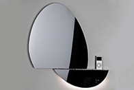 Espejo con una guía lineal drylin® y una base de conexión